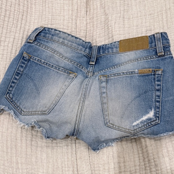 Joe's Jeans Light Blue Distressed Jean Shorts - Picture 4 of 4